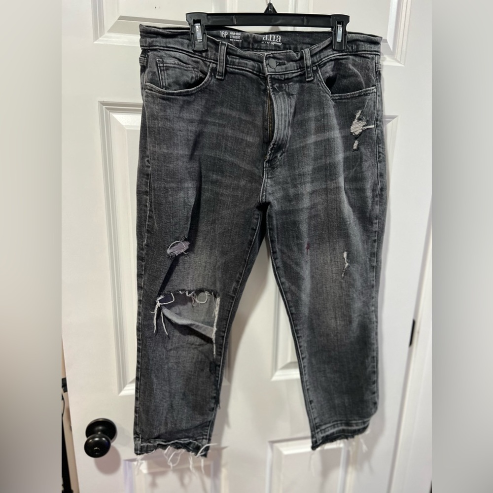 a.n.a Womens High Rise Straight Leg Jeans size 16P